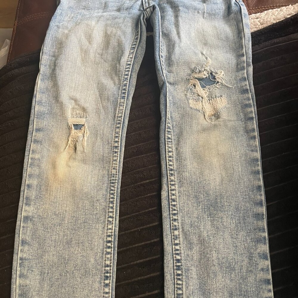 Wonder Nation Boys Rip & Repair Slim Fit Denim Jeans